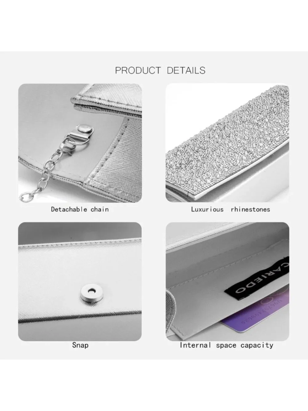 Elegant Pearl Crystal Crossbody Clutch with Chain for Wedding & Party Events